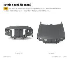 Question card: Is this a real 3D scan? Toyota Hilux 1997-2001 6th Gen Front End 3D Scan (STL)