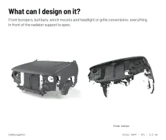 Question card: What can I design on it? Toyota Hilux 1997-2001 6th Gen Front End 3D Scan (STL)