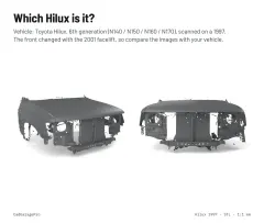 Question card: Which Hilux is it? Toyota Hilux 1997-2001 6th Gen Front End 3D Scan (STL)