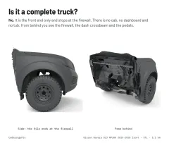 Question card: Is it a complete truck? Nissan Navara 2015-2020 D23 Front End 3D Model (STL)