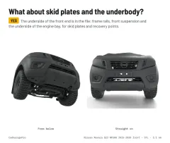 Question card: What about skid plates and the underbody? Nissan Navara 2015-2020 D23 Front End 3D Model (STL)