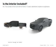 Question card: Is the interior included? Ford Ranger 2022+ Next-Gen Full Vehicle 3D Model (STL)