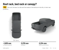 Question card: Roof rack, bed rack or canopy? Ford Ranger 2022+ Next-Gen Full Vehicle 3D Model (STL)