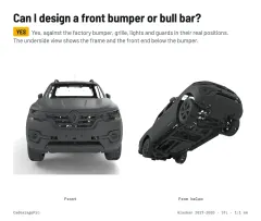 Question card: Can I design a front bumper or bull bar? Renault Alaskan Full Vehicle 3D Scan (STL)