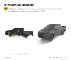 Question card: Is the interior included? Isuzu D-Max 2012-2016 2nd Gen Full Vehicle 3D Model (STL)