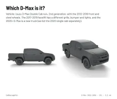 Question card: Which D-Max is it? Isuzu D-Max 2012-2016 2nd Gen Full Vehicle 3D Model (STL)