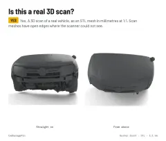 Question card: Is this a real 3D scan? Renault Duster 1st Gen Front End 3D Scan (STL)