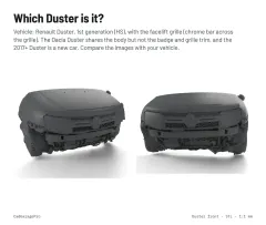 Question card: Which Duster is it? Renault Duster 1st Gen Front End 3D Scan (STL)