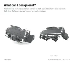 Question card: What can I design on it? Ford F-350 Super Duty 2017-2022 4th Gen Rear End 3D Scan (STL)