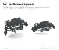 Question card: Can I see the mounting area? Ford F-350 Super Duty 2017-2022 4th Gen Rear End 3D Scan (STL)