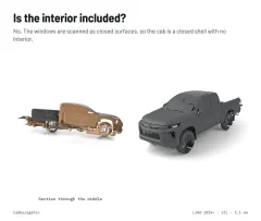 Question card: Is the interior included? Mitsubishi L200 2019+ 5th Gen Triton Full Vehicle 3D Scan (STL)