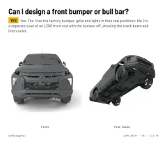 Question card: Can I design a front bumper or bull bar? Mitsubishi L200 2019+ 5th Gen Triton Full Vehicle 3D Scan (STL)