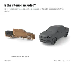 Question card: Is the interior included? SsangYong Musso 2018+ Q200 Full Vehicle 3D Scan (STL)
