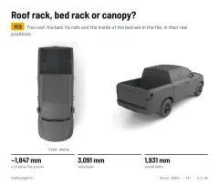 Question card: Roof rack, bed rack or canopy? SsangYong Musso 2018+ Q200 Full Vehicle 3D Scan (STL)