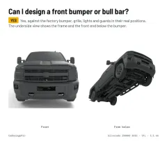 Question card: Can I design a front bumper or bull bar? Chevrolet Silverado 2500HD 2015-2016 3rd Gen Full Vehicle 3D Model (STL)