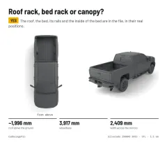 Question card: Roof rack, bed rack or canopy? Chevrolet Silverado 2500HD 2015-2016 3rd Gen Full Vehicle 3D Model (STL)