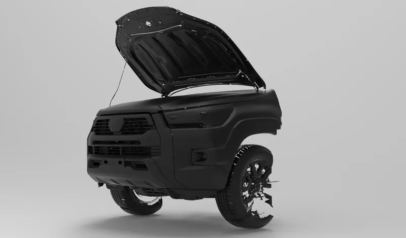 Render of the Toyota Hilux N80 (AN120/AN130) 2020 Front End 3D Scan file