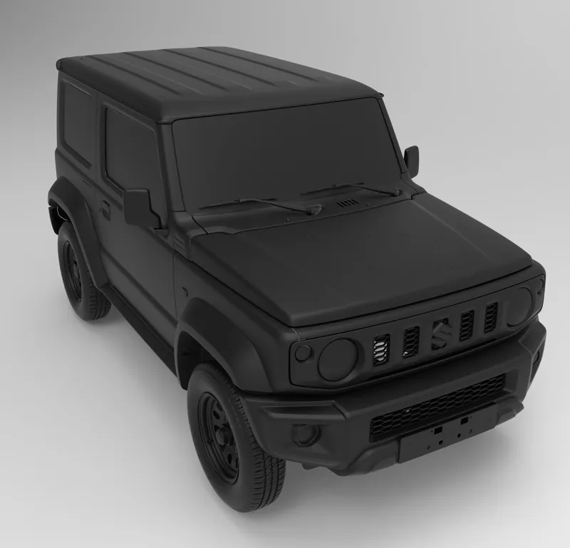 Render of the Suzuki Jimny 4th gen (JB74 / GJ) 2019+ Full Vehicle 3D Scan file
