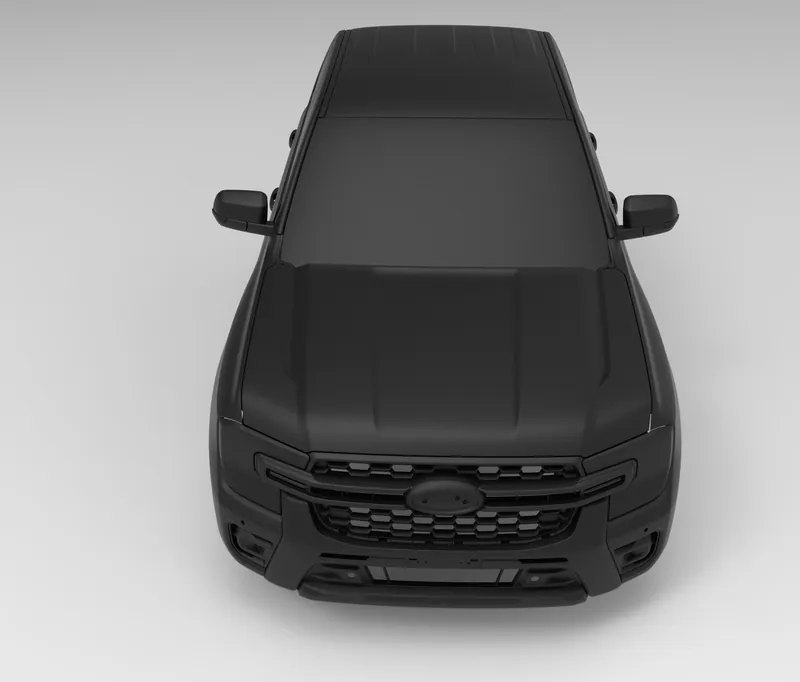 Render of the Ford Ranger Next Gen (T6.2 / P703) 2022+ Front End STEP CAD Model file