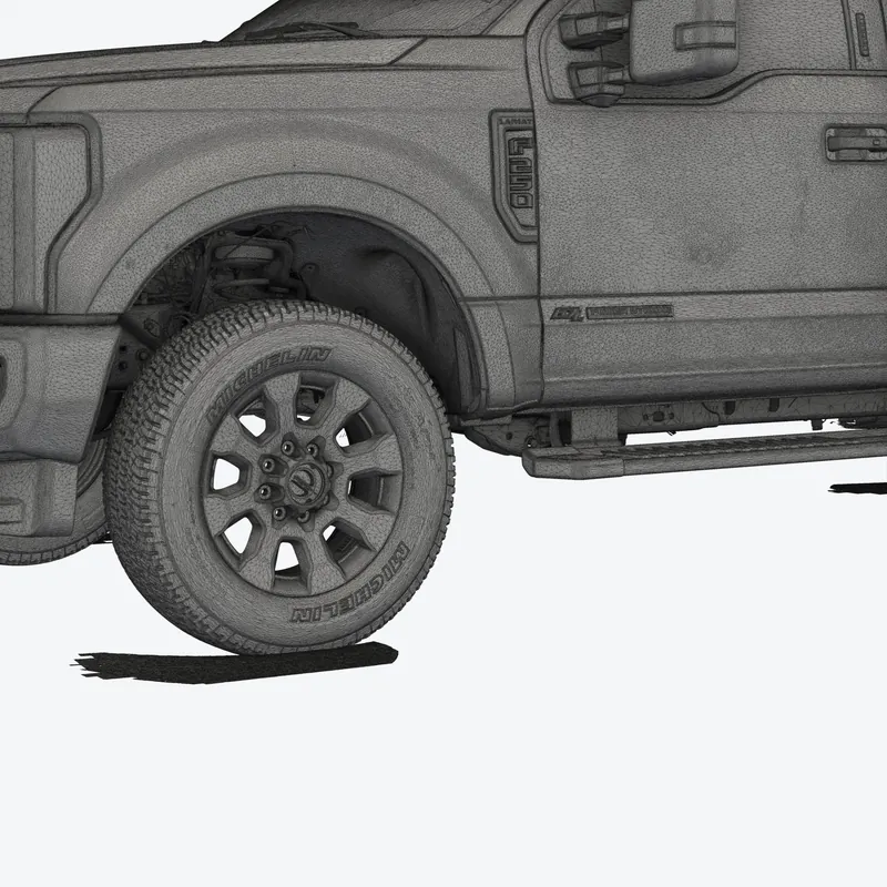 Render of the Ford F-250 Super Duty 2017+ 4th Gen Full Vehicle 3D Scan (STL) file