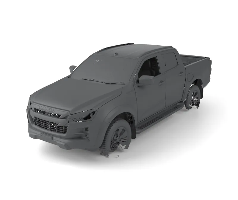 Render of the Isuzu D-Max 2020+ 3rd Gen Double Cab Full Vehicle 3D Scan (STL) file