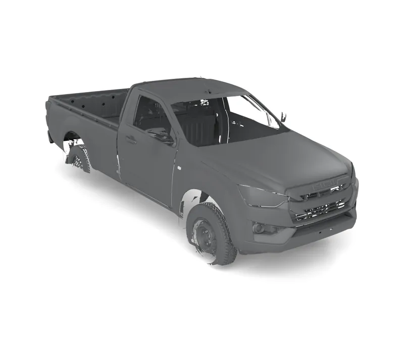 Render of the Isuzu D-Max 2020+ 3rd Gen Single Cab Full Vehicle 3D Scan (STL) file