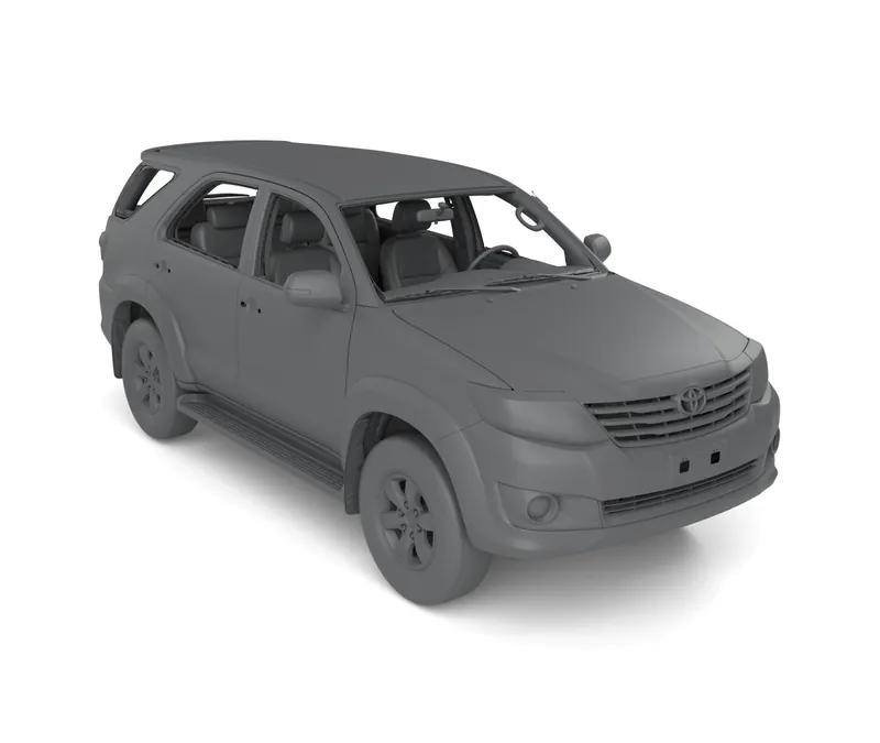 Render of the Toyota Fortuner 2011-2015 1st Gen Full Vehicle 3D Model (STL) file