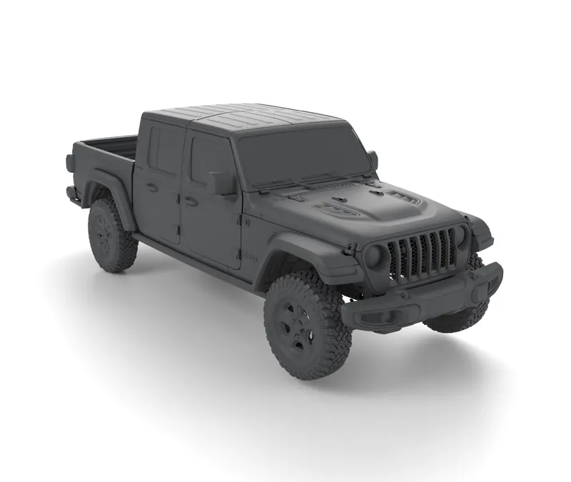 Render of the Jeep Gladiator 2020+ JT Full Vehicle 3D Scan (STL) file