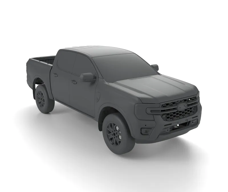 Render of the Ford Ranger 2022+ Next-Gen Full Vehicle 3D Model (STL) file