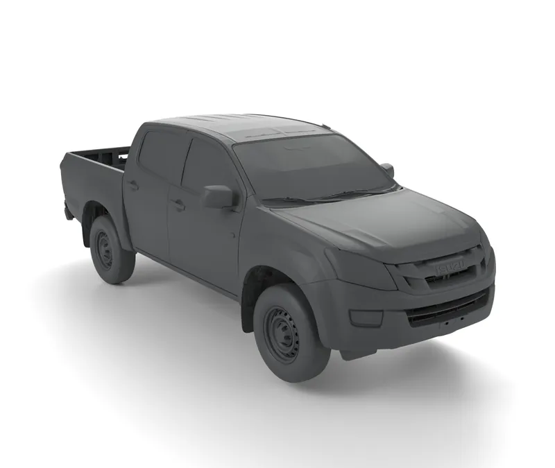 Render of the Isuzu D-Max 2012-2016 2nd Gen Full Vehicle 3D Model (STL) file